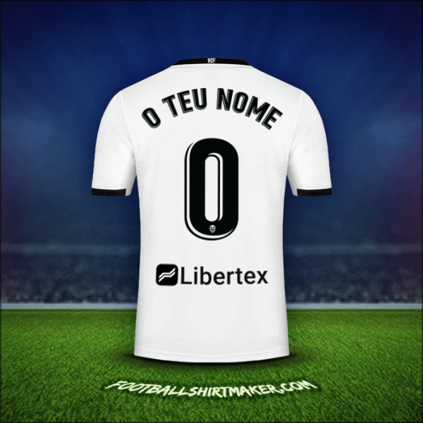 Camisola Valencia CF 2020/21 -  o teu nome - 0