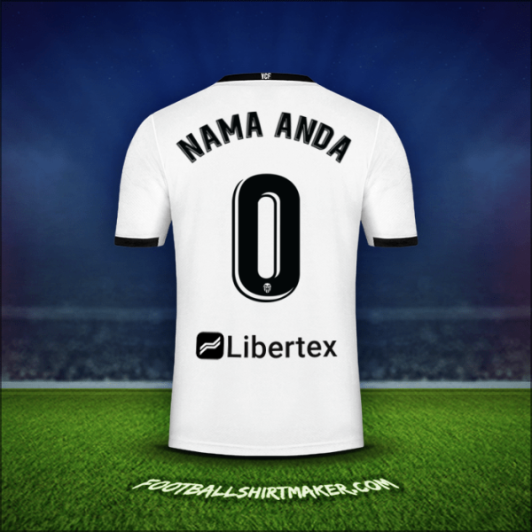 Jersey Valencia CF 2020/21 -  nama anda - 0