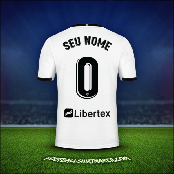 Camisa Valencia CF 2020/21 -  seu nome - 0