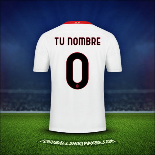 Jersey AC Milan 2020/21 Visita -  tu nombre - 0