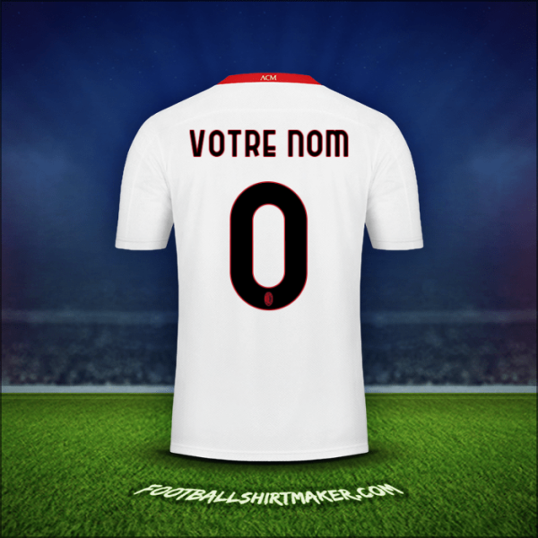 Maillot AC Milan 2020/21 Extérieur -  votre nom - 0