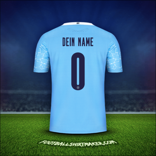 Trikot Manchester City Cup 2020/21 -  dein name - 0