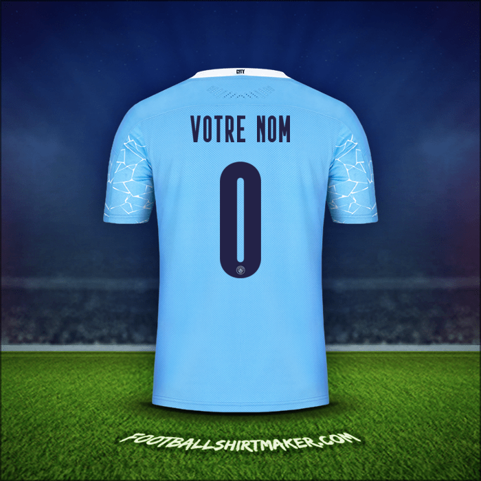 Maillot Manchester City Cup 2020/21 -  votre nom - 0