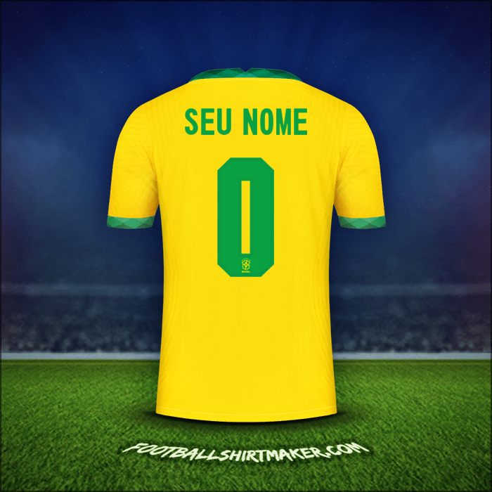 Camisa Brasil 2020/21 -  seu nome - 0