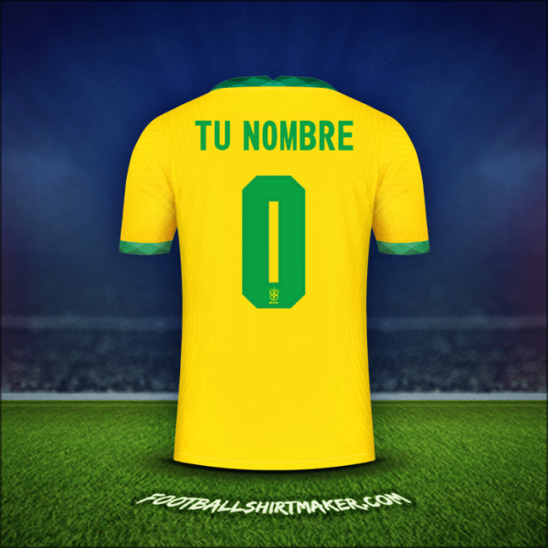 Camiseta Brasil 2020/21 -  tu nombre - 0