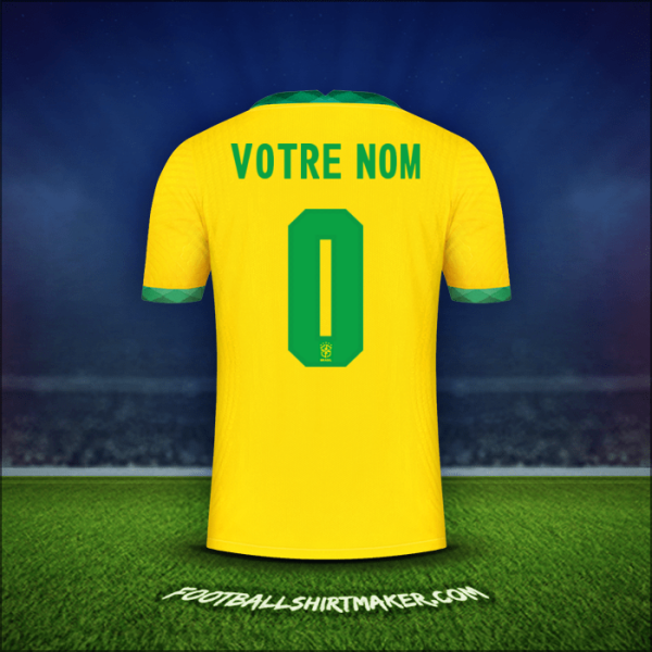 Maillot Brésil 2020/21 -  votre nom - 0