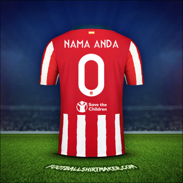 Jersey Atletico Madrid Cup 2020/21 -  nama anda - 0