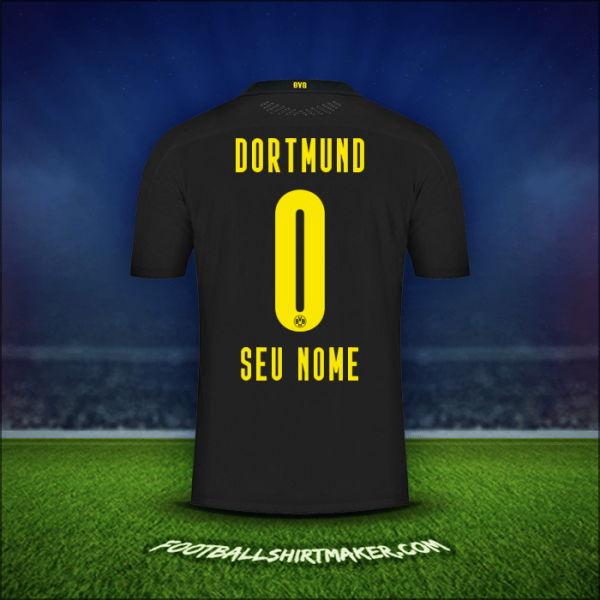 Camisa Borussia Dortmund 2020/21 Alternativa -  seu nome - 0