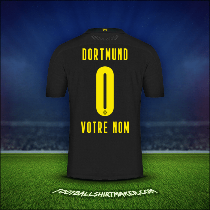 Maillot Borussia Dortmund 2020/21 Extérieur -  votre nom - 0
