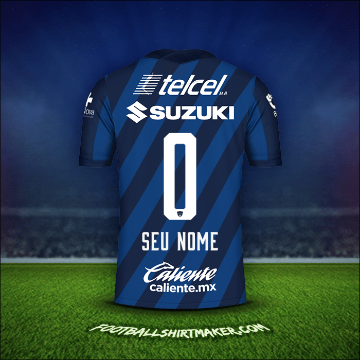 Camisa Pumas UNAM 2020/21 Alternativa -  seu nome - 0