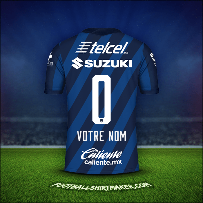 Maillot Pumas UNAM 2020/21 Extérieur -  votre nom - 0