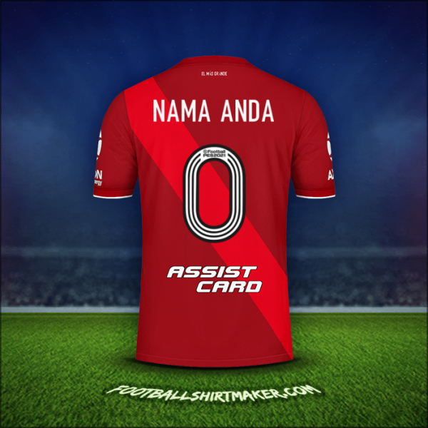 Jersey River Plate 2020/21 Alternatif -  nama anda - 0