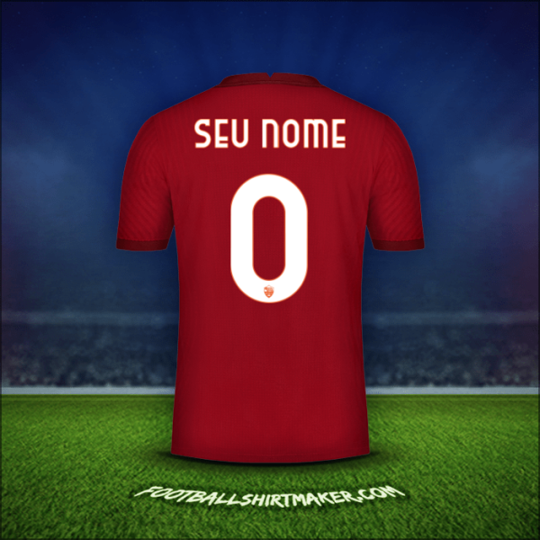Camisa AS Roma Cup 2020/21 -  seu nome - 0