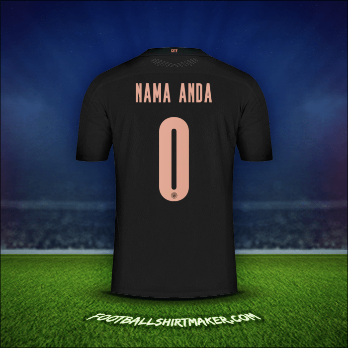 Jersey Manchester City Cup 2020/21 Alternatif -  nama anda - 0