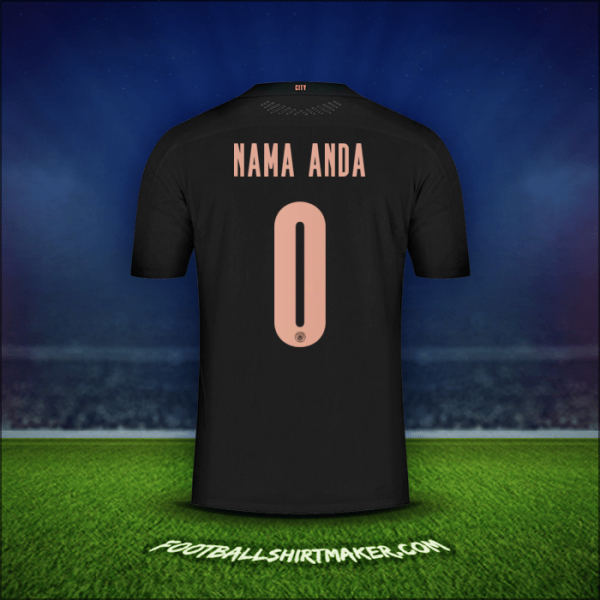 Jersey Manchester City Cup 2020/21 Alternatif -  nama anda - 0