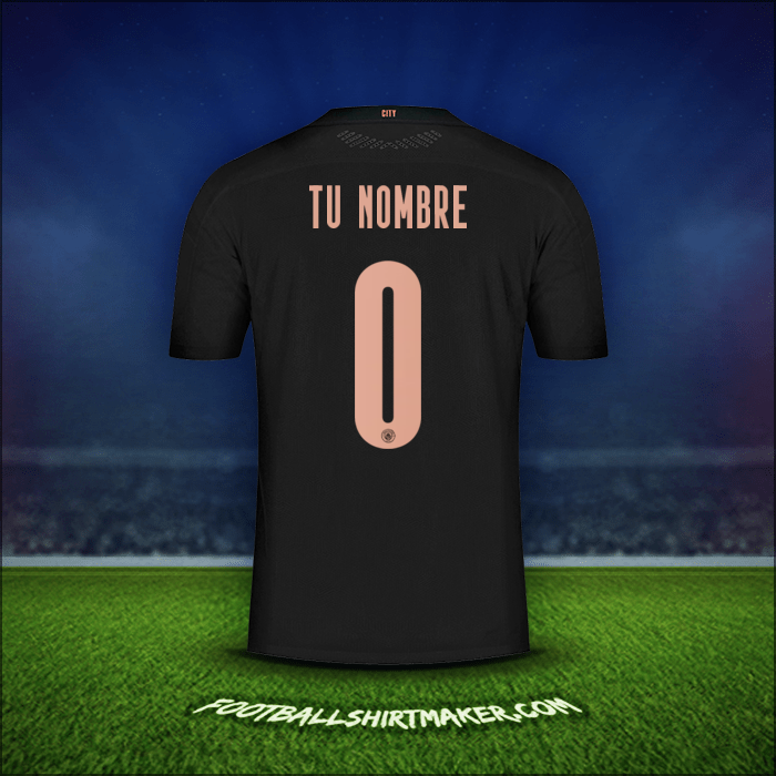 Jersey Manchester City Cup 2020/21 Visita -  tu nombre - 0