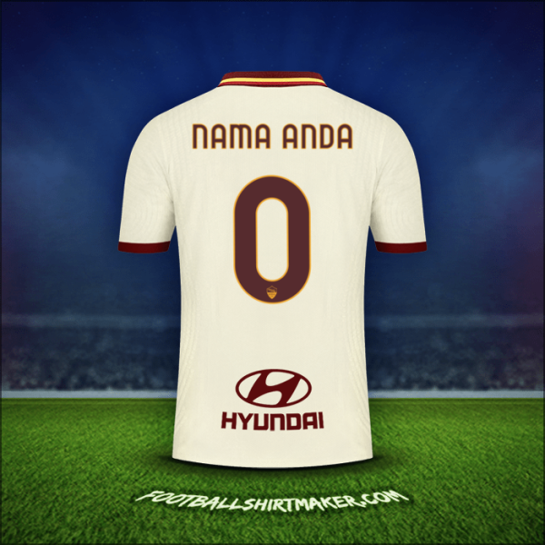 Jersey AS Roma 2020/21 Alternatif -  nama anda - 0