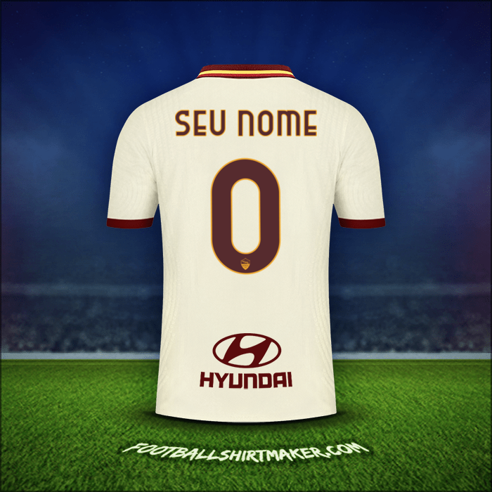 Camisa AS Roma 2020/21 Alternativa -  seu nome - 0
