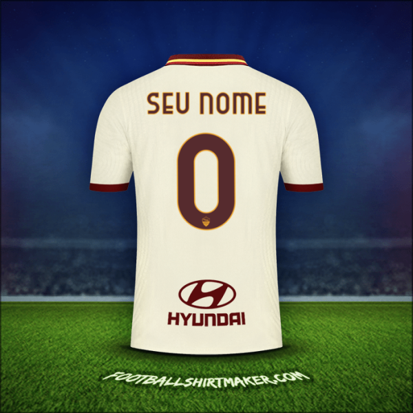 Camisa AS Roma 2020/21 Alternativa -  seu nome - 0