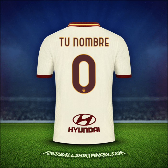 Jersey AS Roma 2020/21 Visita -  tu nombre - 0