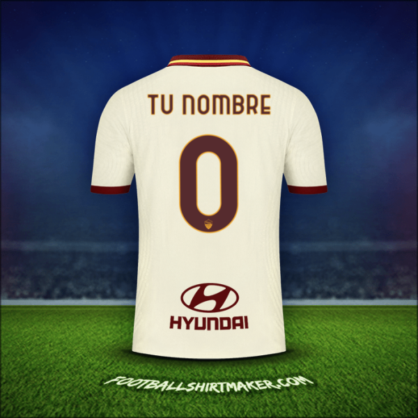Jersey AS Roma 2020/21 Visita -  tu nombre - 0