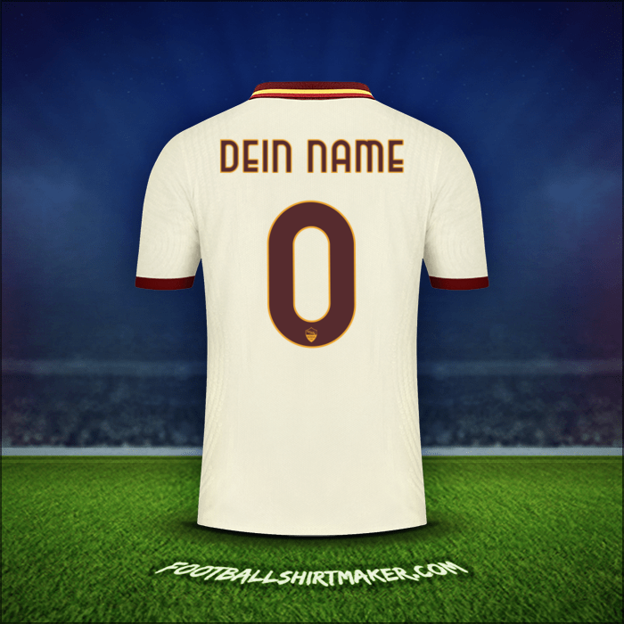 Trikot AS Roma Cup 2020/21 Auswärts -  dein name - 0