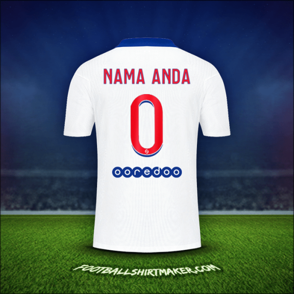 Jersey Paris Saint Germain 2020/21 Alternatif -  nama anda - 0