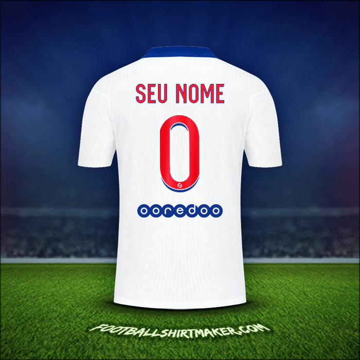 Camisa Paris Saint Germain 2020/21 Alternativa -  seu nome - 0