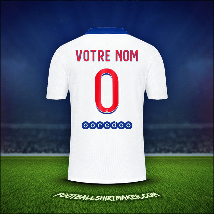 Maillot Paris Saint Germain 2020/21 Extérieur -  votre nom - 0