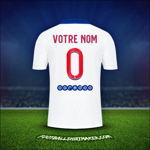Maillot Paris Saint Germain 2020/21 Extérieur -  votre nom - 0