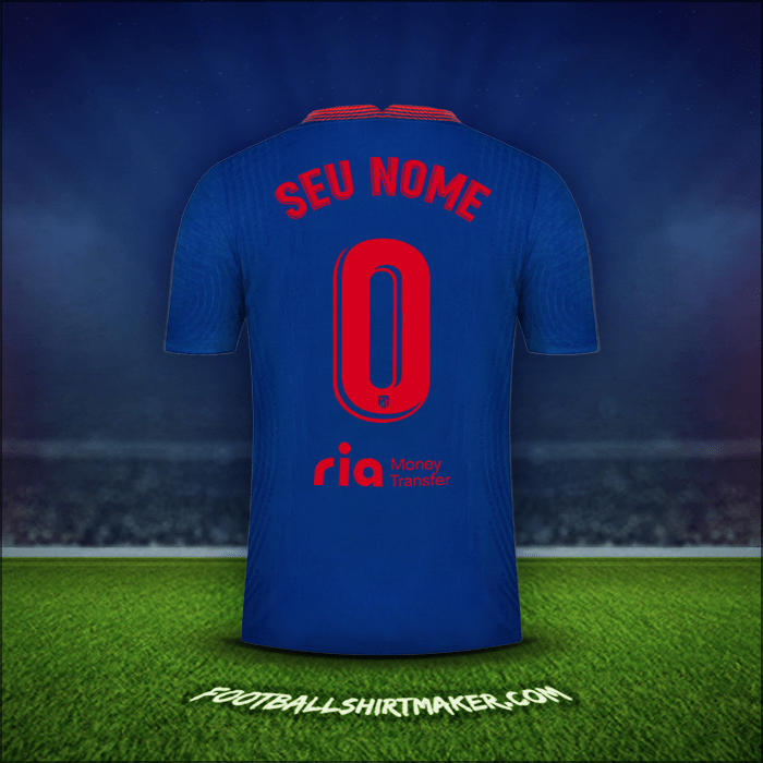 Camisa Atletico Madrid 2020/21 Alternativa -  seu nome - 0