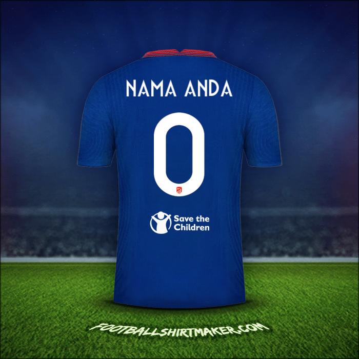 Jersey Atletico Madrid Cup 2020/21 Alternatif -  nama anda - 0