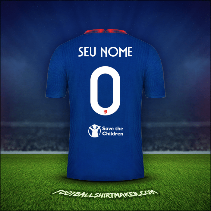 Camisa Atletico Madrid Cup 2020/21 Alternativa -  seu nome - 0
