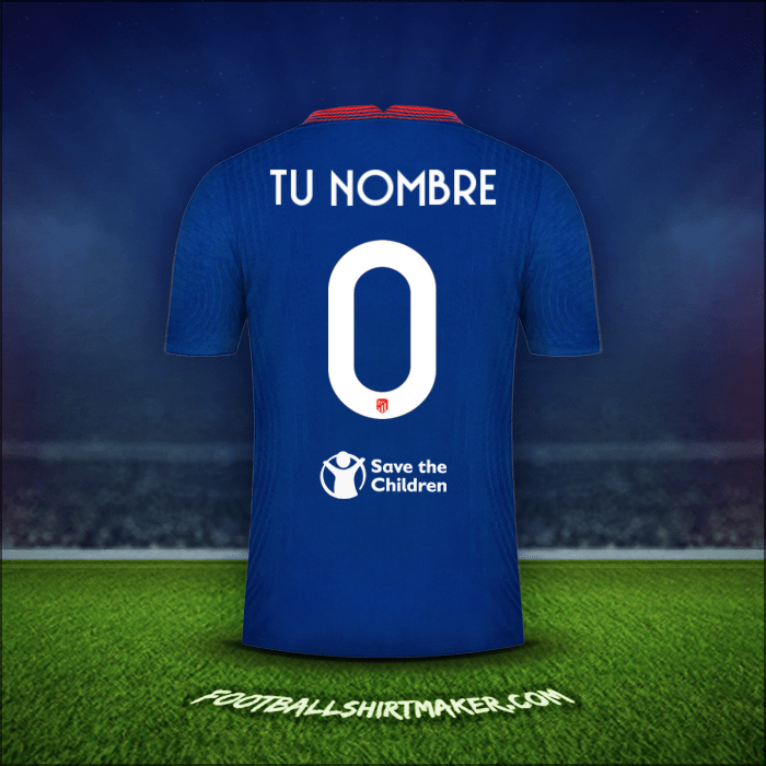 Camiseta Atletico Madrid Cup 2020/21 Visita -  tu nombre - 0