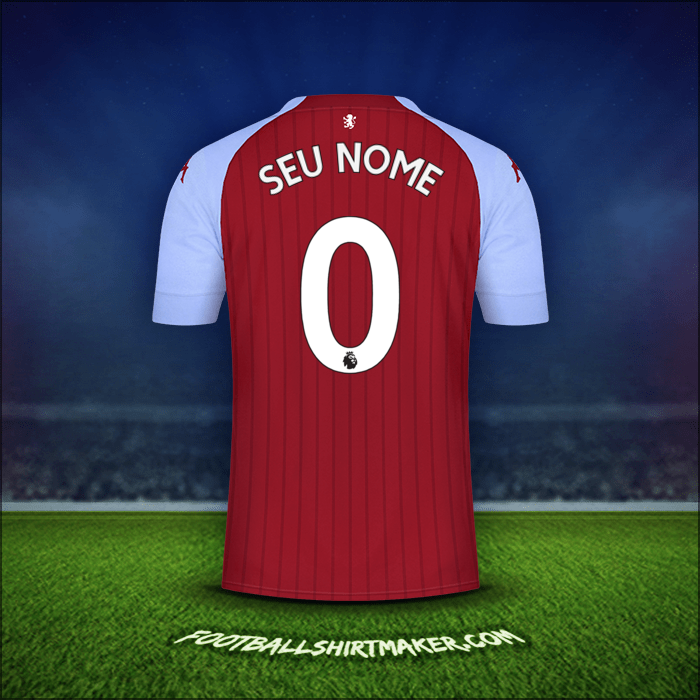 Camisa Aston Villa FC 2020/21 -  seu nome - 0