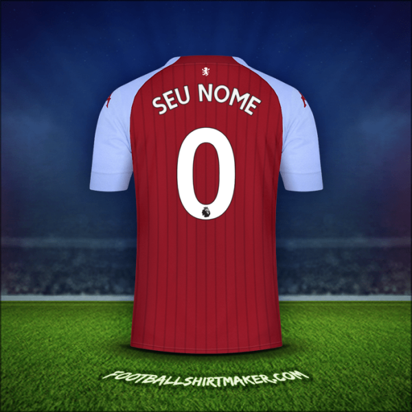 Camisa Aston Villa FC 2020/21 -  seu nome - 0