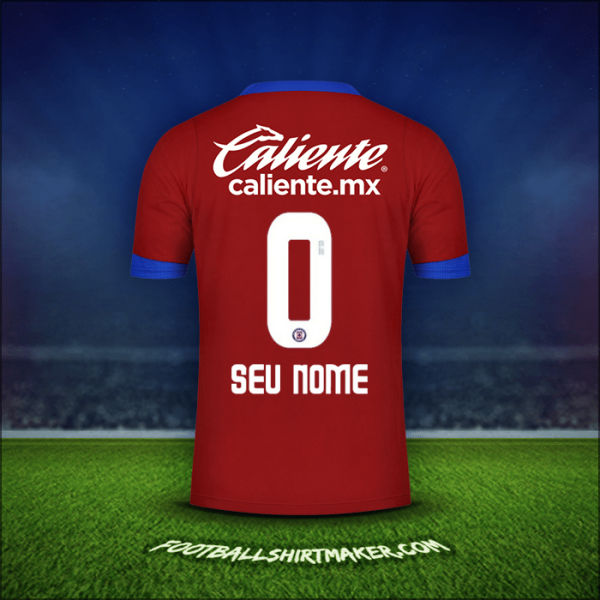 Camisa Cruz Azul 2020/21 Terceira -  seu nome - 0