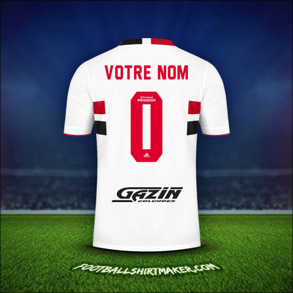 Maillot Sao Paulo FC 2021 -  votre nom - 0