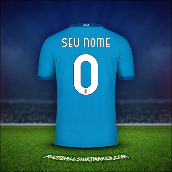 Camisa AC Milan 2020/21 Terceira -  seu nome - 0