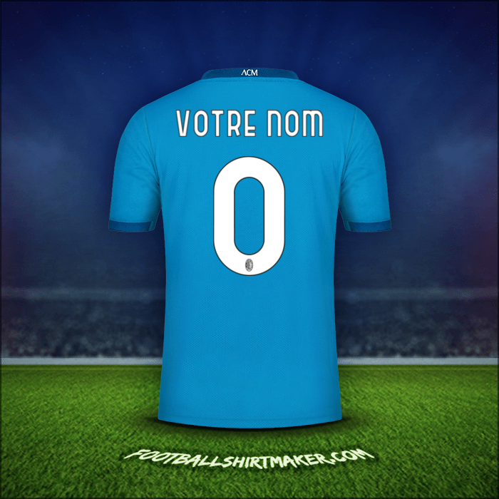 Maillot AC Milan 2020/21 Troisième -  votre nom - 0