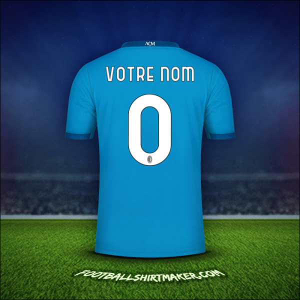 Maillot AC Milan 2020/21 Troisième -  votre nom - 0