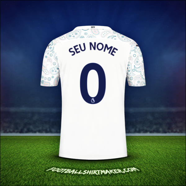 Camisa Manchester City 2020/21 Terceira -  seu nome - 0