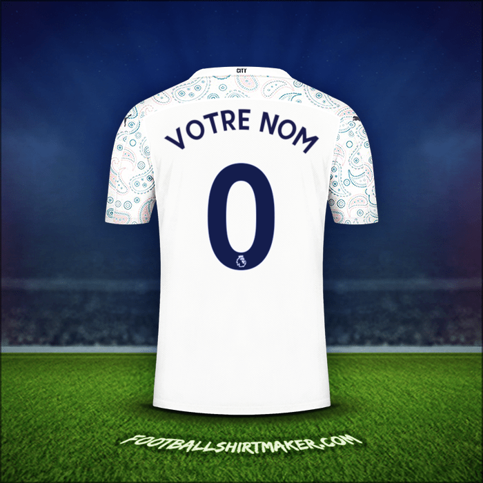 Maillot Manchester City 2020/21 Troisième -  votre nom - 0
