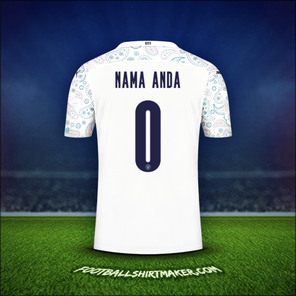 Jersey Manchester City Cup 2020/21 Ketiga -  nama anda - 0