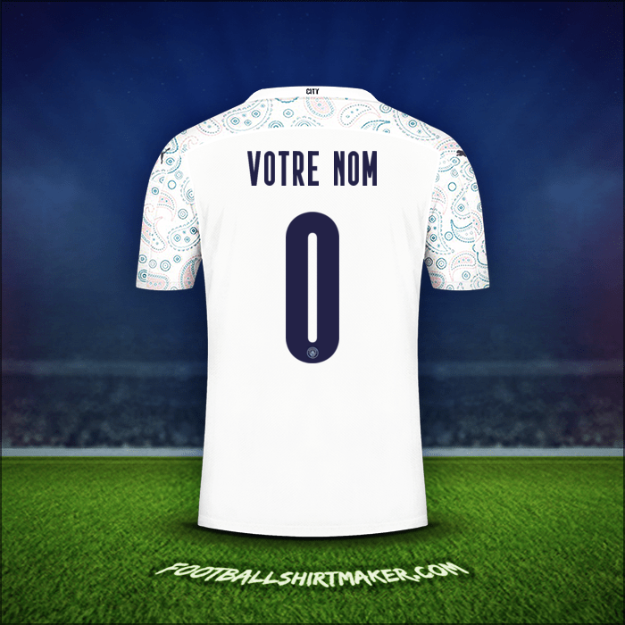 Maillot Manchester City Cup 2020/21 Troisième -  votre nom - 0