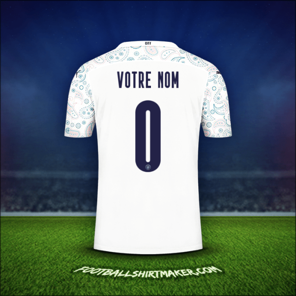 Maillot Manchester City Cup 2020/21 Troisième -  votre nom - 0