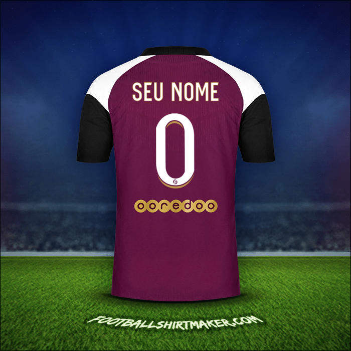 Camisa Paris Saint Germain 2020/21 Terceira -  seu nome - 0