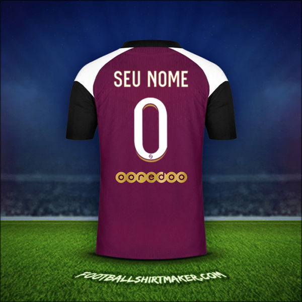 Camisa Paris Saint Germain 2020/21 Terceira -  seu nome - 0