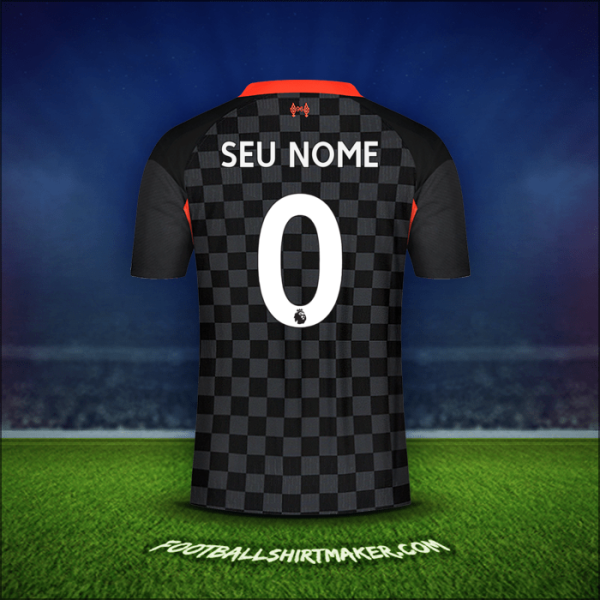 Camisa Liverpool FC 2020/21 Terceira -  seu nome - 0