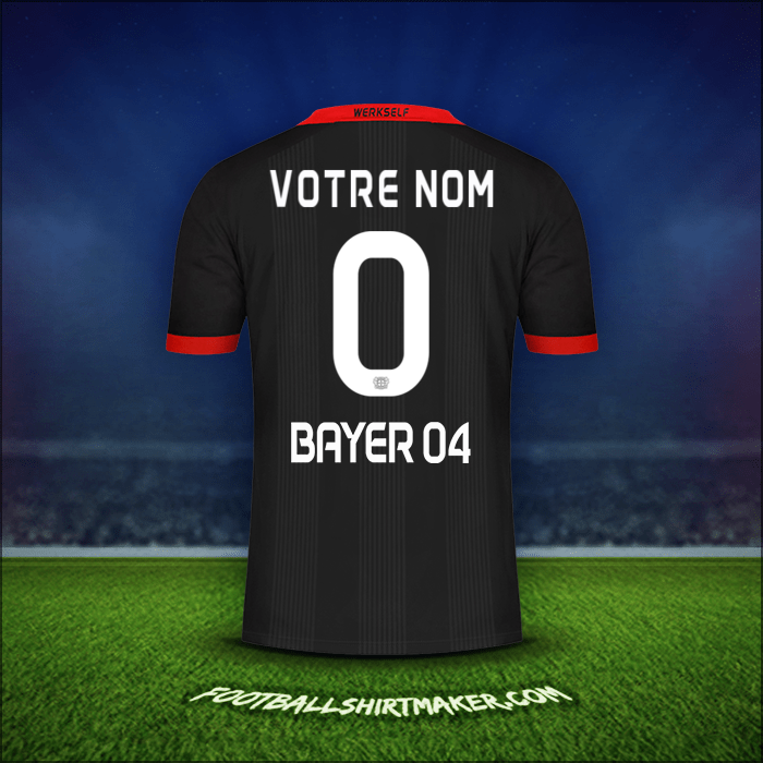 Maillot Bayer 04 Leverkusen 2020/21 -  votre nom - 0